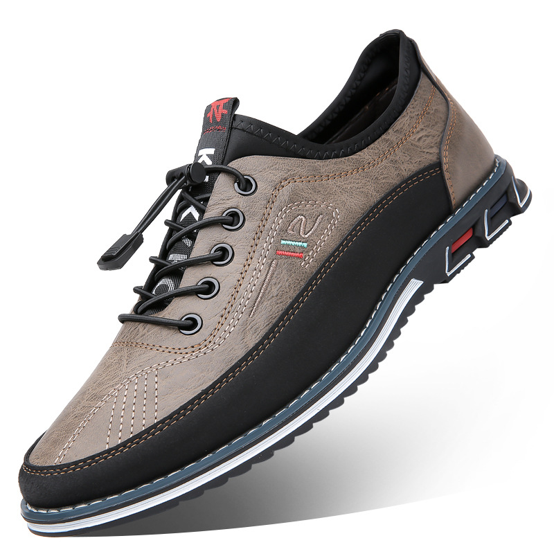 Top-down view of Men's Casual Barefoot Lace-Up Oxford Sneakers, showcasing the design.