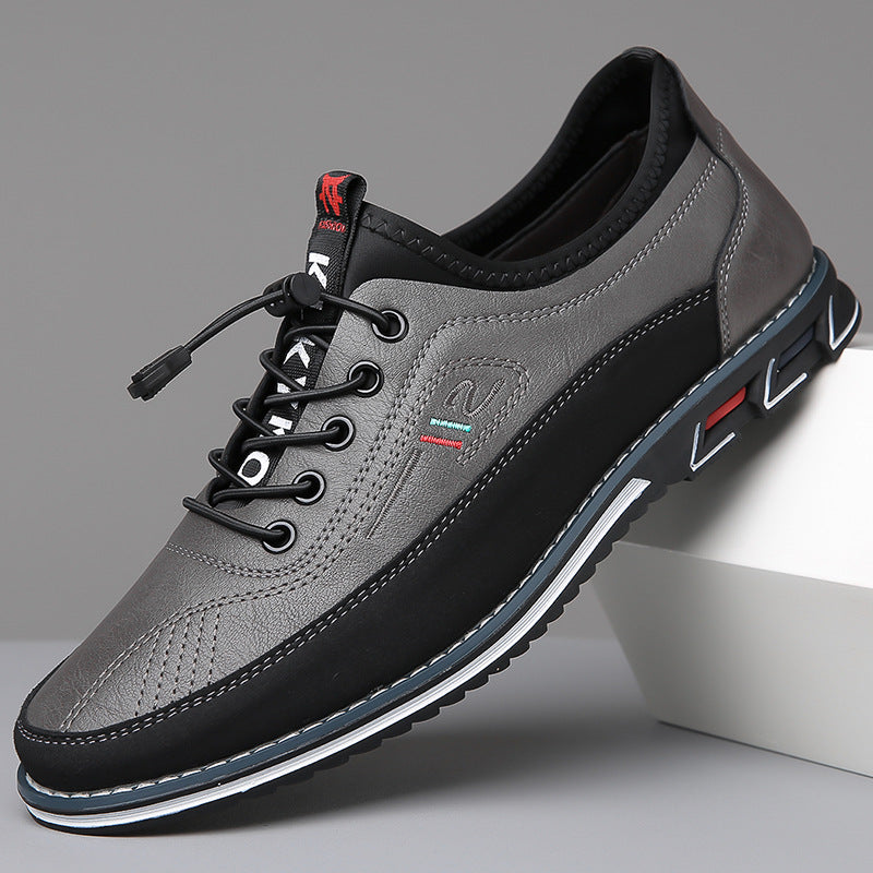 Pair of Men's Barefoot Oxford Style Lace-Up Shoes, front view, ready for adventure.
