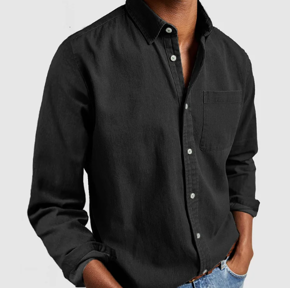 Men's soft long sleeve button-down shirt, premium quality. Perfect casual wear for men's fashion & comfort.
