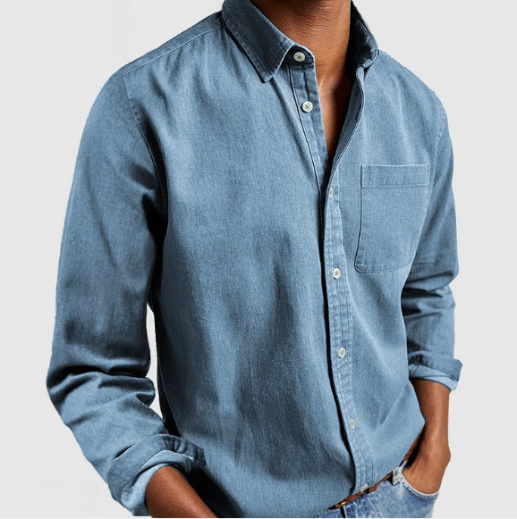 Everyday men's long sleeve button-down shirt. Soft, premium casual top for men's fashion & comfortable wear.