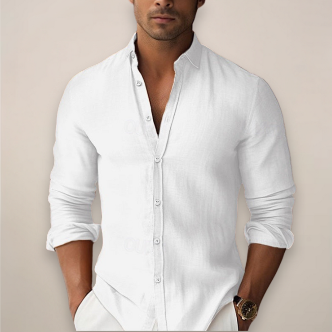 Men's casual button-up short sleeve shirt, perfect for summer wear and beach style