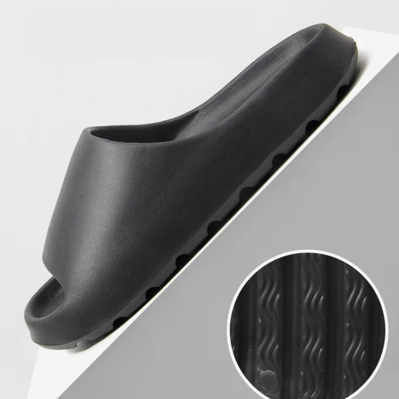Anti-slip men's comfort slippers, ergonomic arch support, perfect home wear & versatile indoor outdoor shoes.
