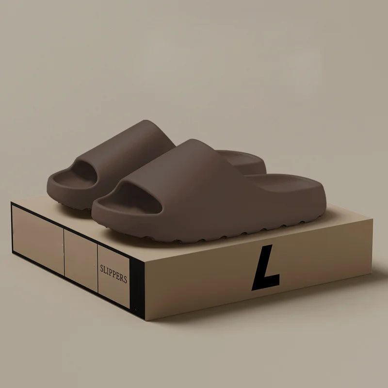 Supportive men's slippers, ergonomic design for foot comfort, anti-slip safety, versatile indoor outdoor.