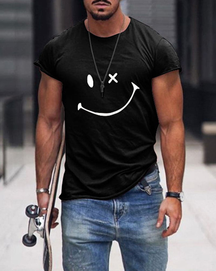 Soft men's short sleeve crew neck t-shirt, ideal for versatile casual summer outfits.