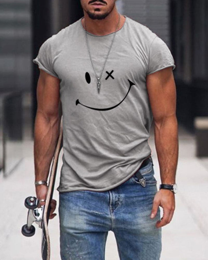 Versatile men's crew neck t-shirt, a perfect short sleeve casual top for everyday and summer.