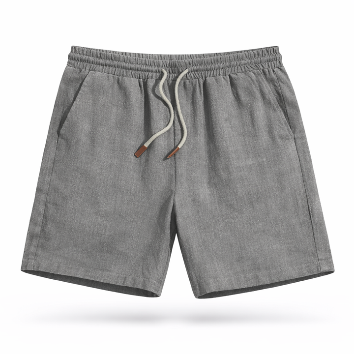 Comfortable men's pull-on shorts with drawstring, perfect for casual summer wear & warm weather.