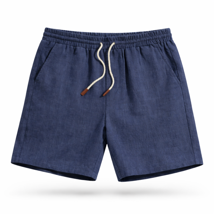 Lightweight men's multi-color shorts with elastic waist & drawstring for everyday summer style.
