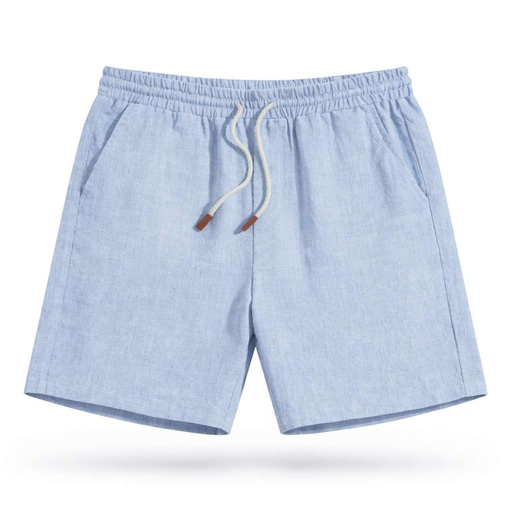 Stylish men's multi-color casual shorts with drawstring, perfect for laid-back summer days & warm weather.