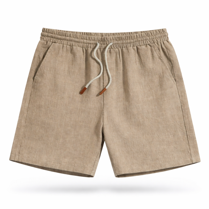 Breathable, lightweight men's casual shorts with drawstring & elastic waist for all-day summer comfort.