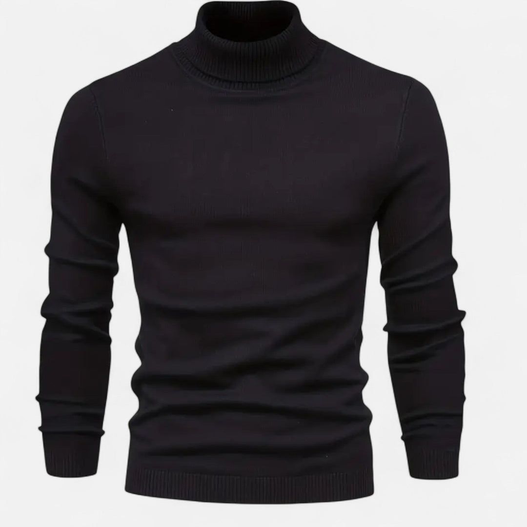 Stylish men's knit pullover with a unique lapel collar in versatile khaki, great for daily casual.