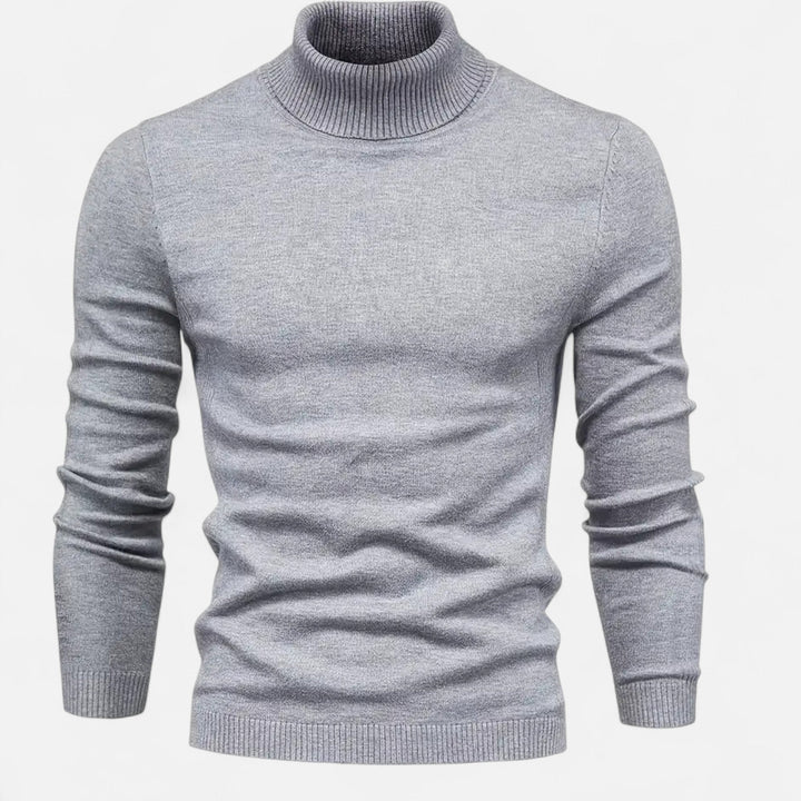 Modern menswear casual knit sweater with lapel neck, a stylish pullover in navy for daily wear.