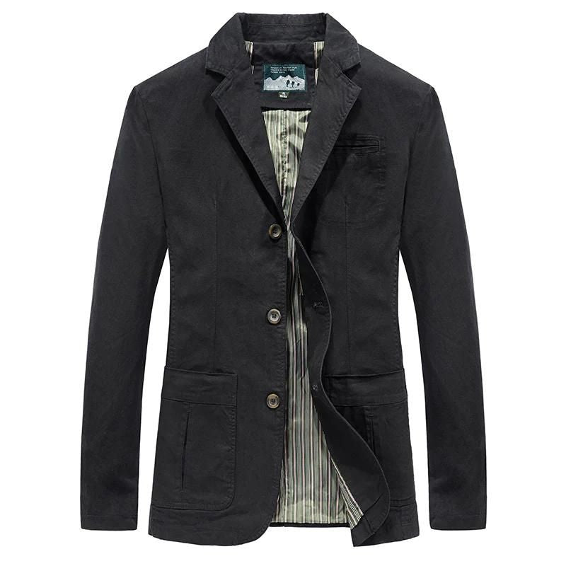 Sophisticated men's casual lightweight blazer jacket, easy-care for everyday elegant style.
