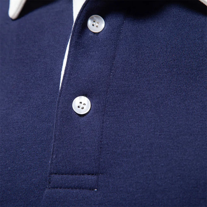 Stylish men's long sleeve top, a comfortable sweatshirt with a distinctive contrast collar