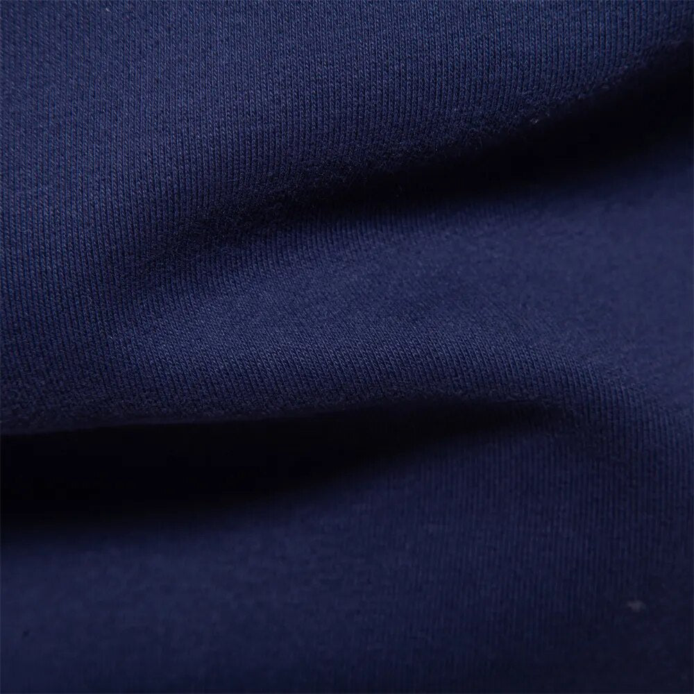 Men's black long sleeve sweatshirt, featuring a sharp white contrast collar, smart casual look
