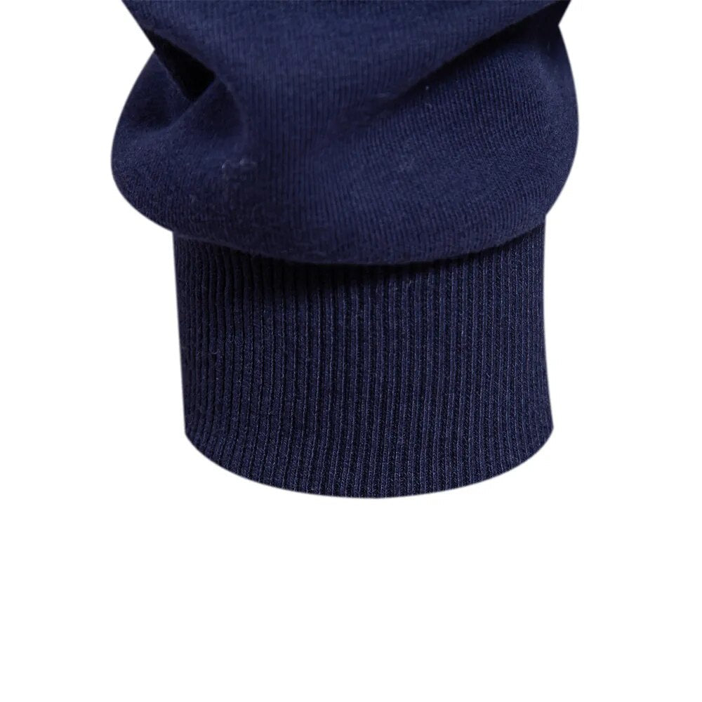 Contemporary men's casual wear: a comfortable long sleeve sweatshirt with contrast collar