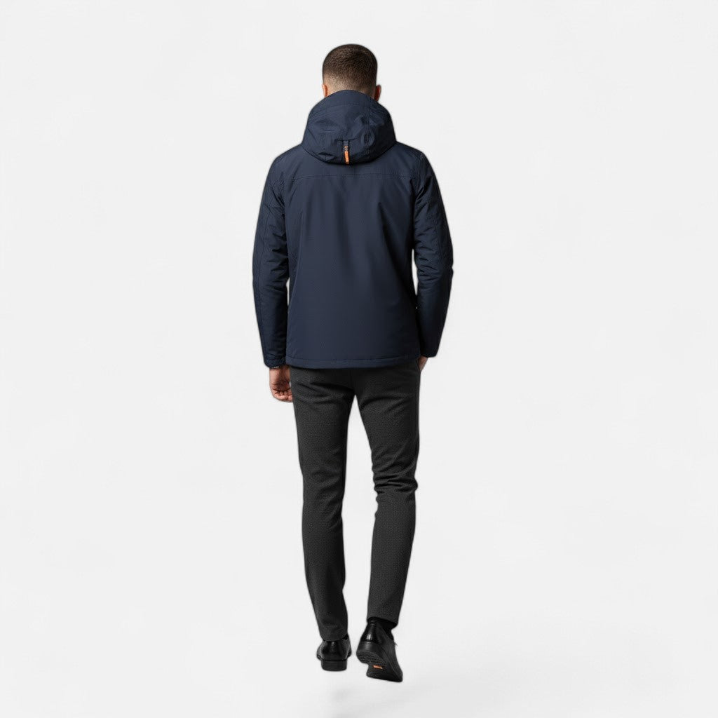Men's fashion loose-fit hooded jacket, casual and comfortable for daily style.