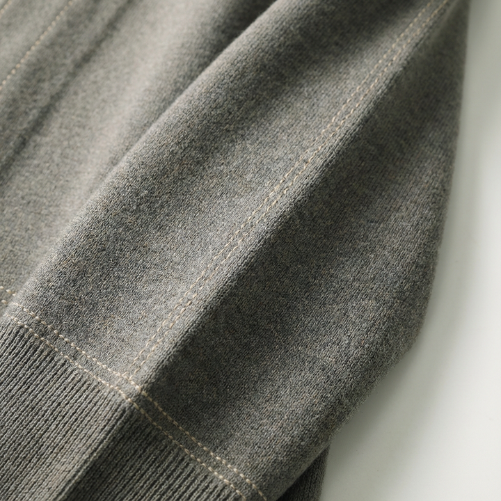 Men's casual long sleeve plaid sweater, perfect for adding a touch of smart casual style to any outfit.