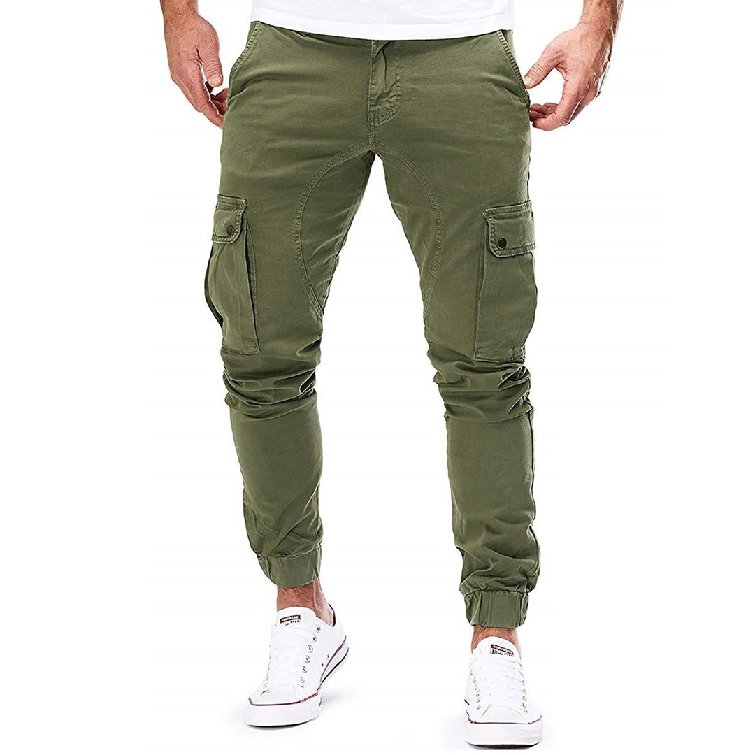 Comfortable men's cargo pants, relaxed fit, grey, suitable for everyday and outdoor activities