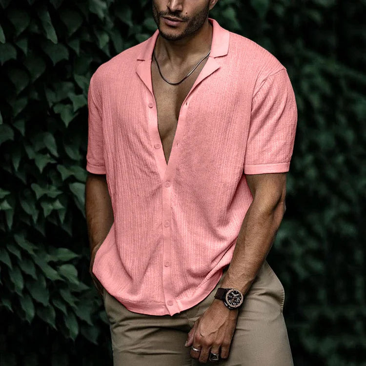 Everyday men's short sleeve button down shirt for a relaxed and fashionable casual look