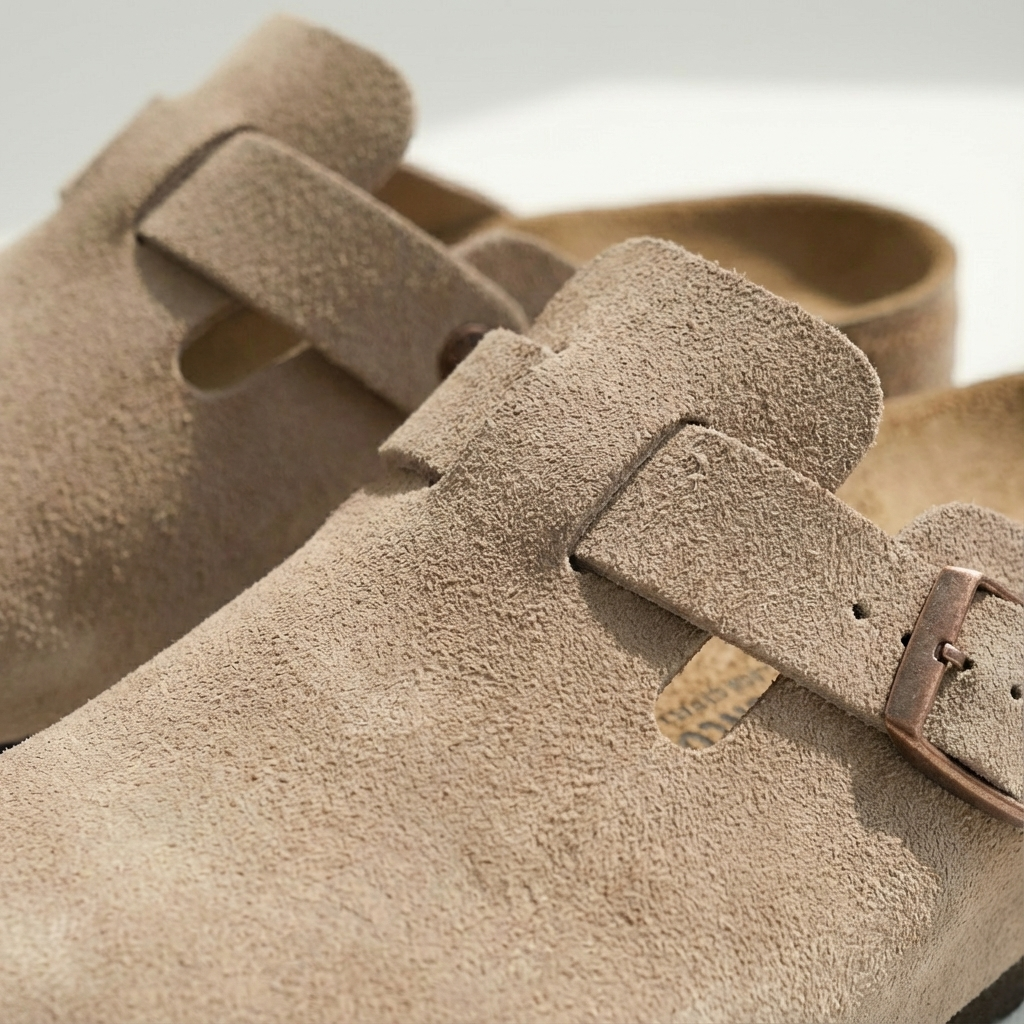 Men's versatile casual clog mules, slip-on design, adjustable buckle strap, comfortable men's footwear.