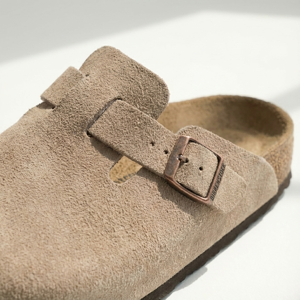 Men's comfortable casual mules and clogs, slip-on style with adjustable buckle for easy wear.