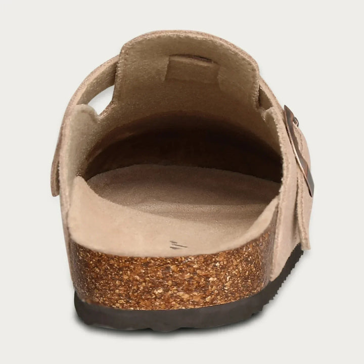 Men's comfortable slip-on clog mules, casual footwear with adjustable buckle, perfect for daily wear.