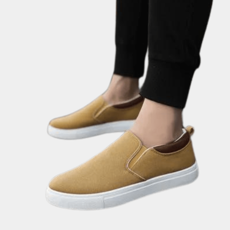 Stylish men's slip-on casual shoes. Easy on/off design for daily wear. Flexible sole & comfortable.