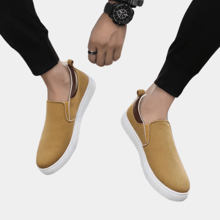 Comfortable men's slip-on walking shoes. Lightweight & flexible sole for everyday casual wear.