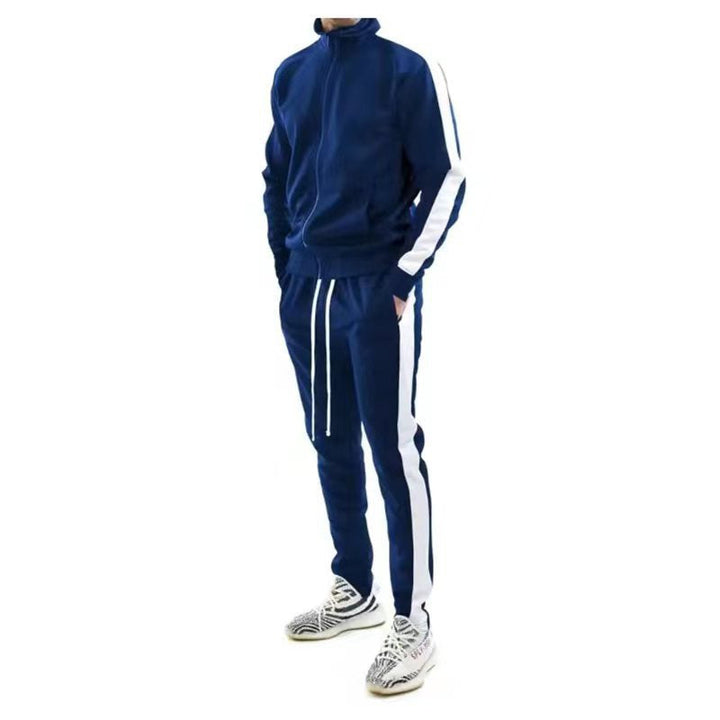 Stylish men's travel outfit tracksuit set, offering comfort & a modern look for your journeys.