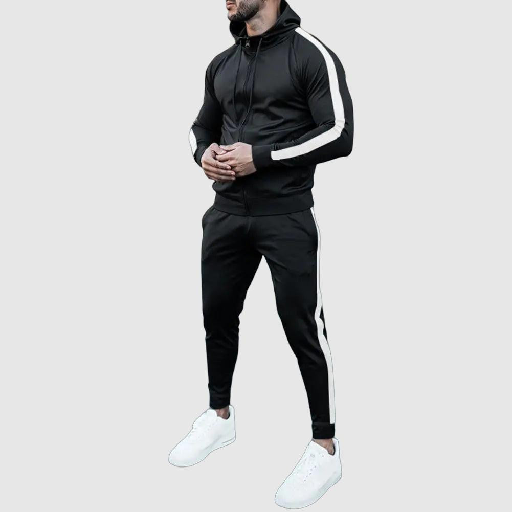 Comfortable men's activewear tracksuit set, designed for both sports & casual everyday styling.
