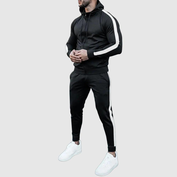Comfortable men's activewear tracksuit set, designed for both sports & casual everyday styling.