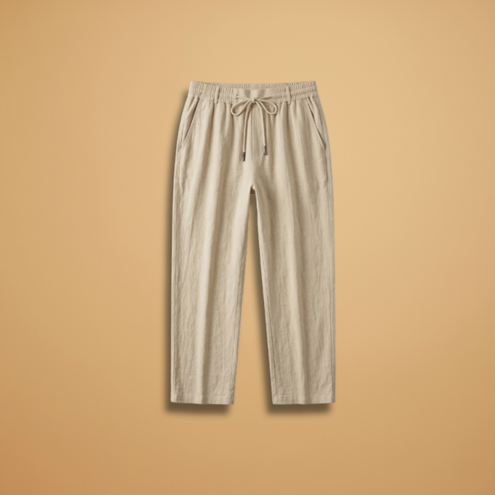 Men's casual trousers with adjustable drawstring waistband & relaxed fit, perfect for everyday comfort.