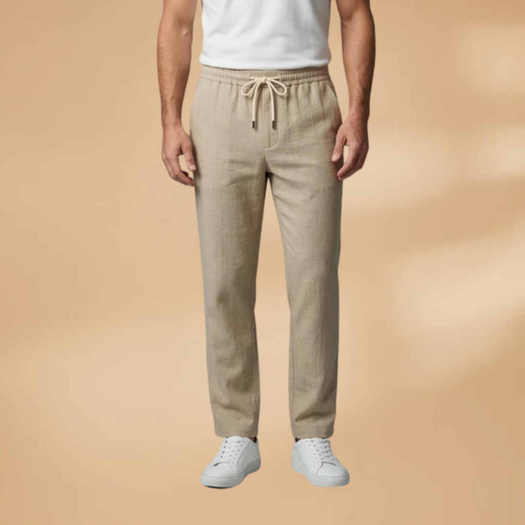 Comfortable men's utility pants, relaxed fit, with an adjustable waistband for casual everyday style.