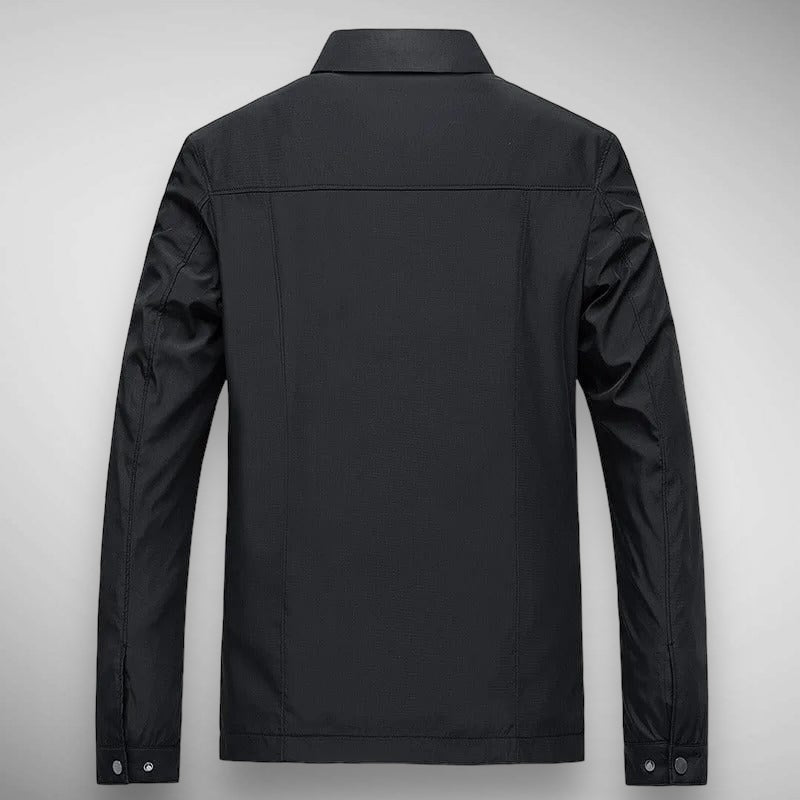 Comfortable men's collared zip jacket. Ideal everyday outerwear, suitable for versatile spring & autumn styles.