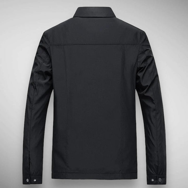 Comfortable men's collared zip jacket. Ideal everyday outerwear, suitable for versatile spring & autumn styles.