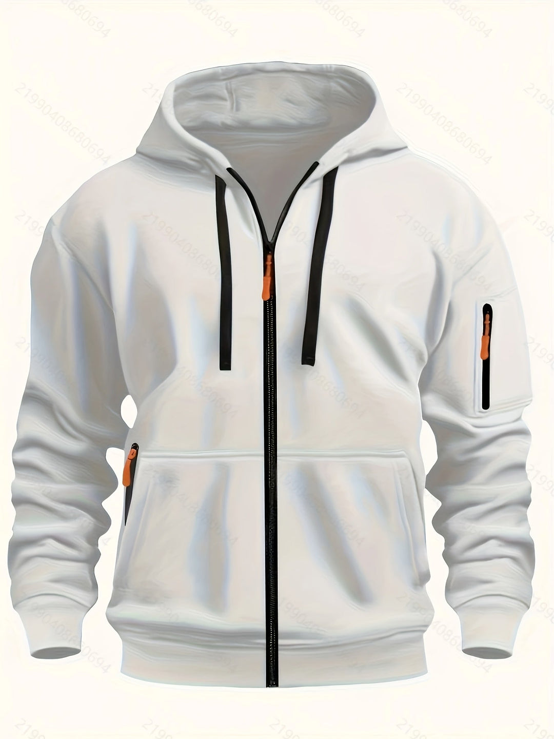 Stylish men's outdoor sweatshirt with a full zip, ideal for autumn & winter fashion.