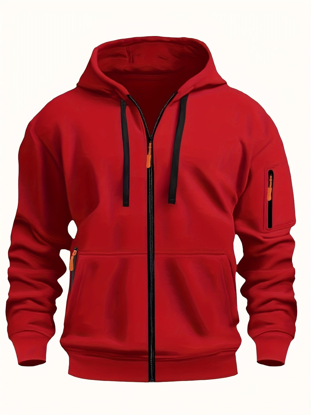 Versatile men's casual hoodie, perfect for layering in autumn and winter activities.