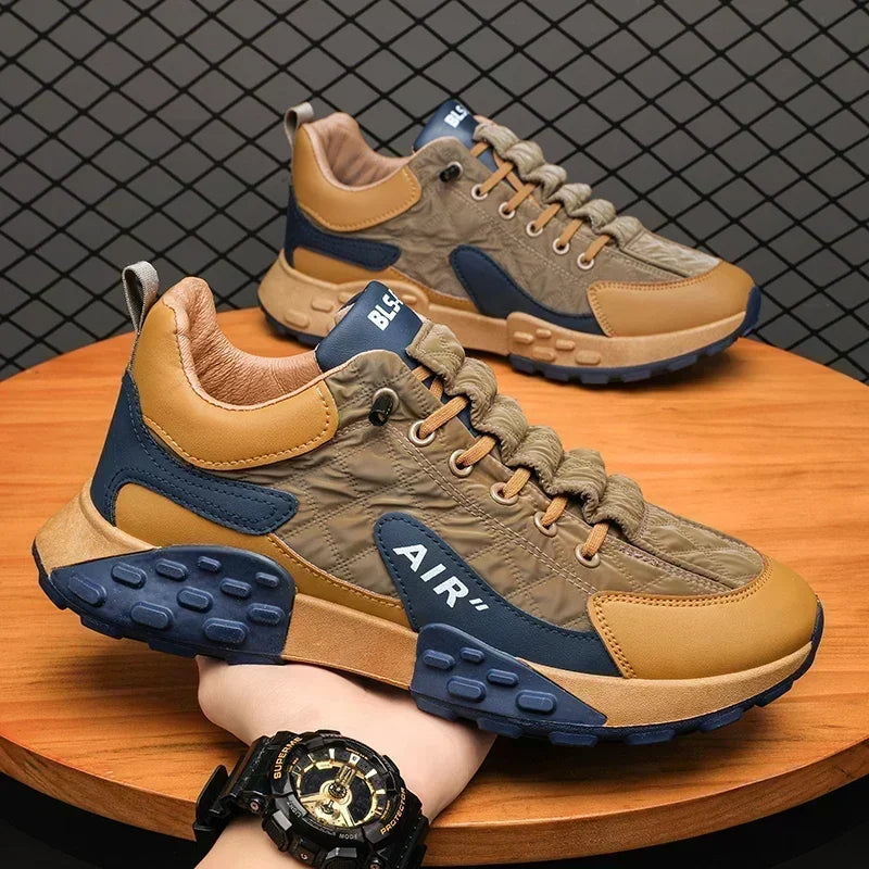 Comfortable men's chunky platform trainers, perfect for casual street style. Stylish & durable urban footwear.