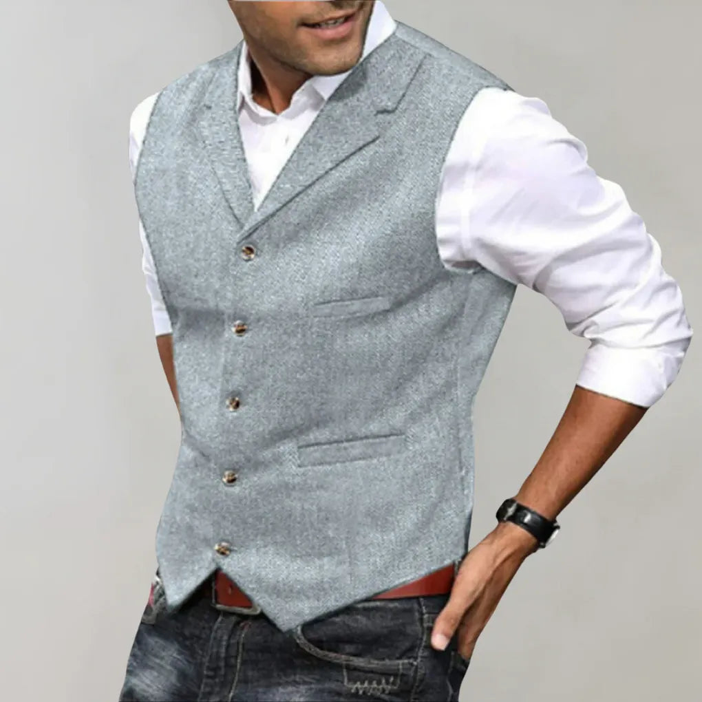 Detail of men's satin back vest, a luxurious and classic suit accessory for formal occasions