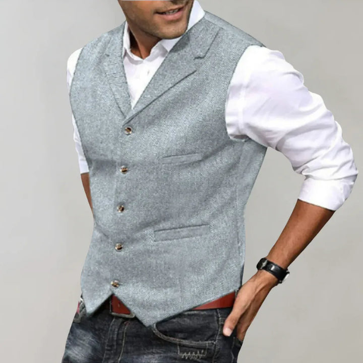 Detail of men's satin back vest, a luxurious and classic suit accessory for formal occasions