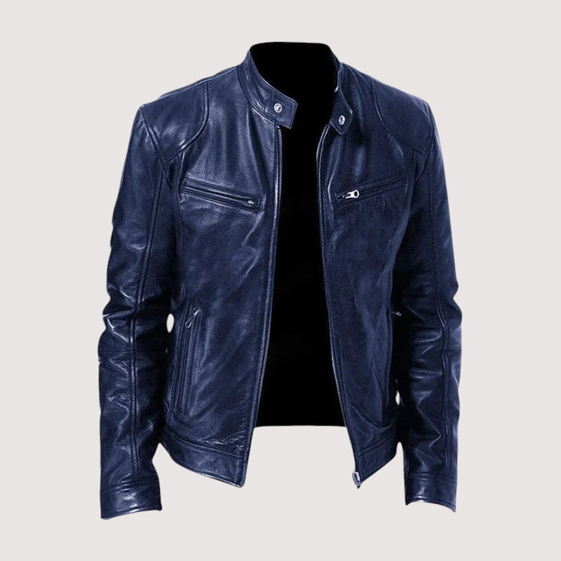 Men's premium leather jacket in a classic style, suitable for everyday fashion