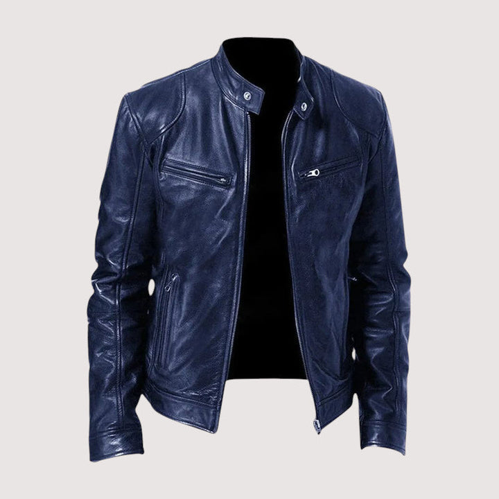 Men's premium leather jacket in a classic style, suitable for everyday fashion