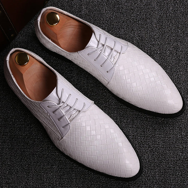 Stylish men's leather lace-up dress shoes. Perfect for business meetings, formal events & smart casual outfits.