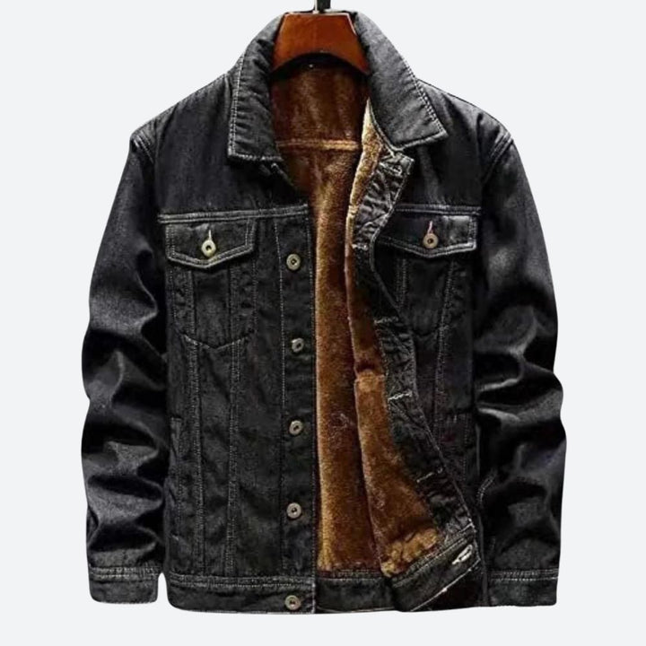 Versatile men's classic denim jacket, a comfortable & durable layering piece for all seasons & casual outfits.