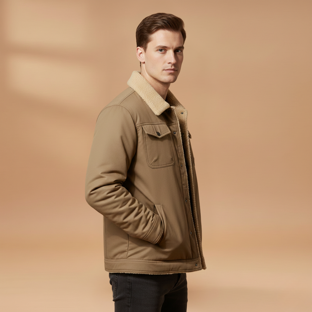 Stylish men's bomber jacket, perfect for layering & smart casual fashion. Everyday comfort and versatility.