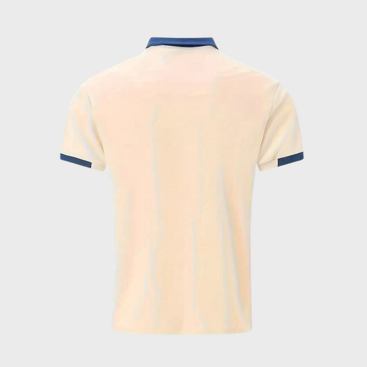 Men's black breathable classic polo shirt, short sleeve, polyester, suitable for casual summer