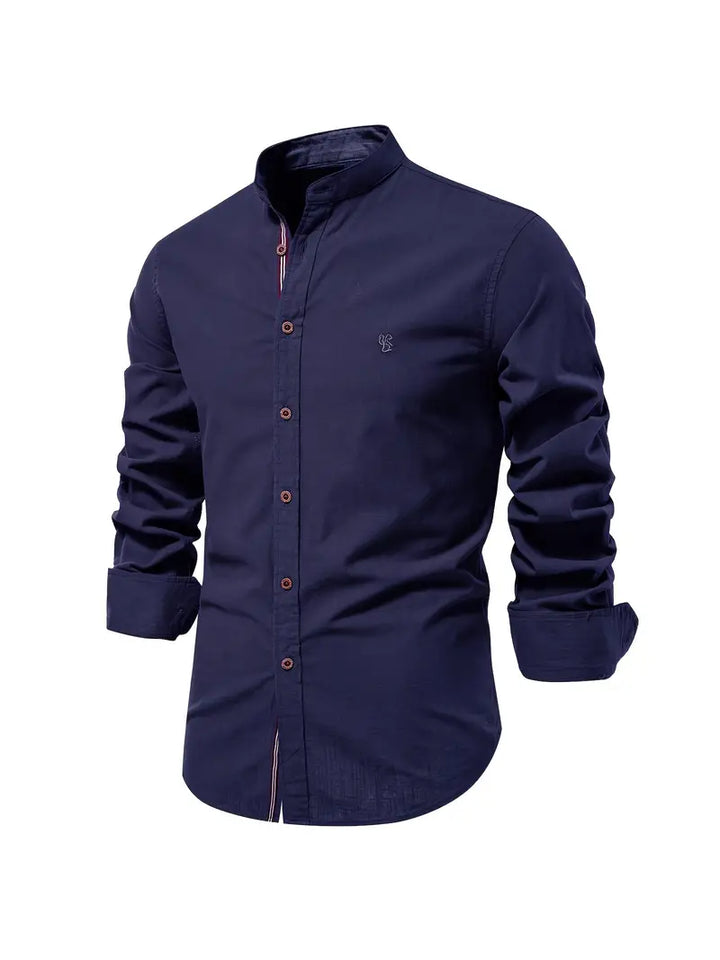 Men's classic button shirt, long sleeve, perfect for smart casual and everyday wear. Timeless men's fashion.