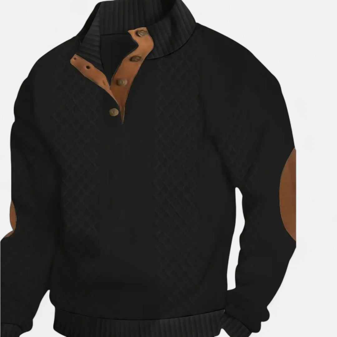 Stylish men's cable knit pullover for autumn fashion, a comfortable and classic winter sweater.