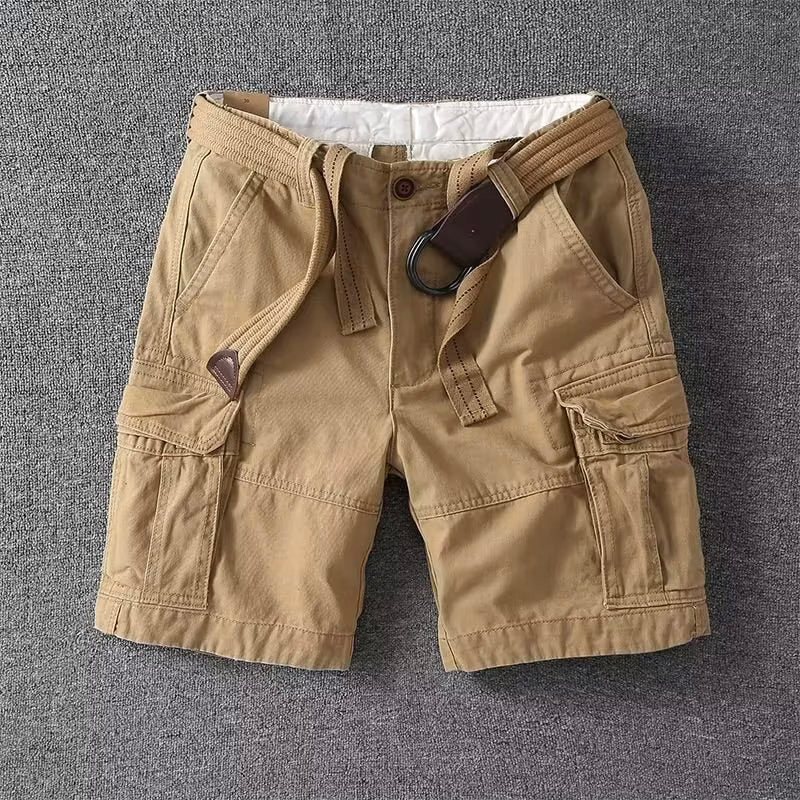 Men's classic cargo shorts with ample utility pockets, perfect for casual summer wear & outdoor activities.