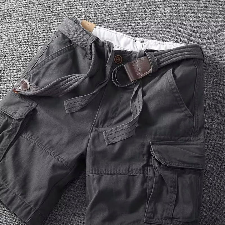 Classic men's multi-pocket cargo shorts, featuring a comfortable adjustable waist & durable fabric for any season.